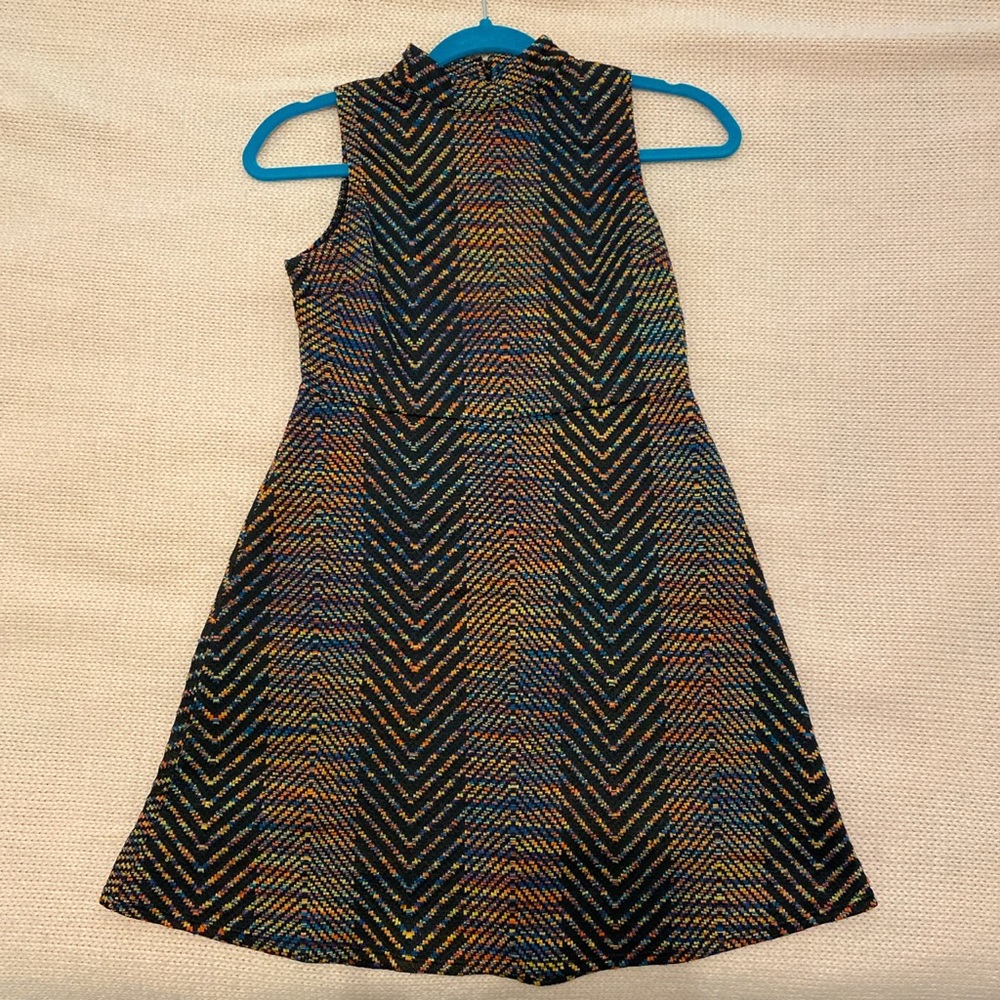 70’s style mini dress with fun colors
